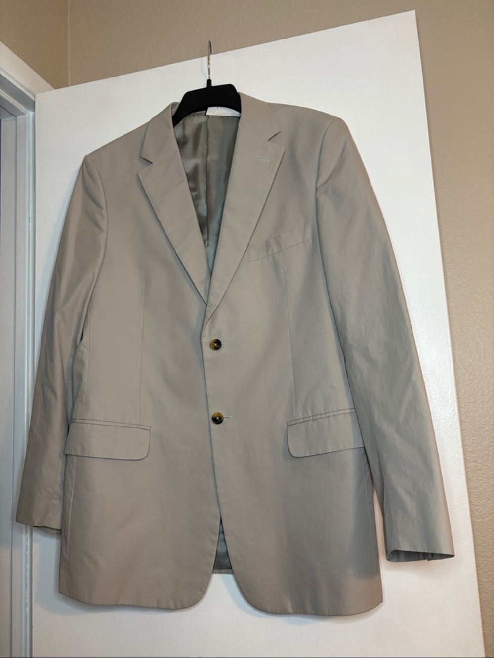 Valentino Beige Men's Blazer with Gradient Button